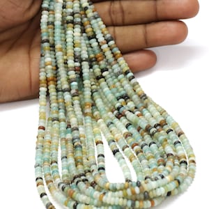 Beautiful Mix color Quartz smooth rondelle Beads, 4-5mm rainbow multi Quartz gemstone, AAA Quality handmade wholesale beads, jewelry craft