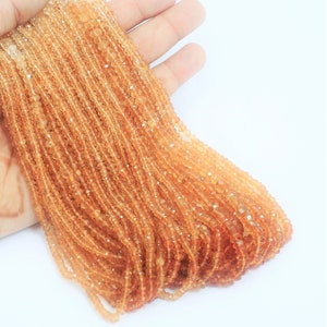 Natural Citrine shaded Faceted Rondelle shape Beads, 3-5mm AAA Quality Citrine Shaded faceted Micro Cut Gemstone beads, Jewelry making craft