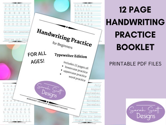 neat handwriting practice sheets printable handwriting etsy