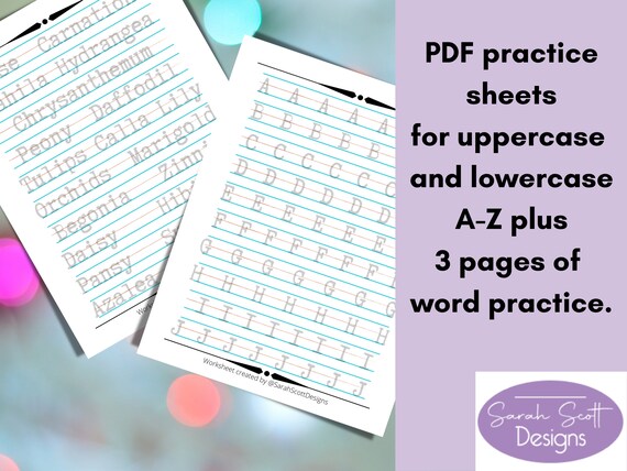neat handwriting practice sheets printable handwriting etsy