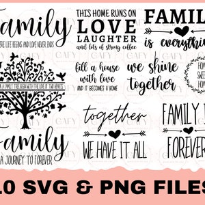 Familie Zitate SVG Bundle, Familie Zeichen, Wohnkultur svg, geschnitten Datei Cricut, Silhouette, Familie SVG, Bundle, rustikales Bauernhaus Zeichen, Bauernhaus svg