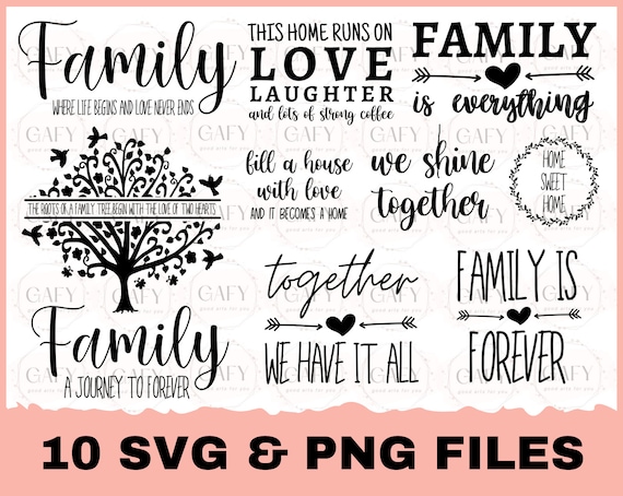 Family Quotes SVG Bundle, Family sign, Home decor svg, Cut File Cricut, Silhouette, Family SVG, Bundle, Rustic Farmhouse Sign, Farmhouse svg
