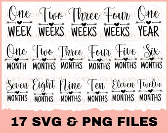 Baby Milestones Svg, Monthly Milestones Svg, Newborn Svg, Infant Milestones Svg, Cricut New mom, pregnancy svg