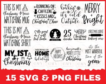 Christmas svg Bundle, Christmas svg Files for Cricut, Christmas Shirt svg, svg Christmas, Christmas Quote svg, Holiday Bundle svg, Cut Files