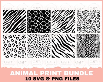 Animal Print Svg Bundle Patterns of Leopard Print Svg Cow Print Svg Giraffe Print Svg Tiger Print Svg Zebra Print Svg Cheetah Print Png