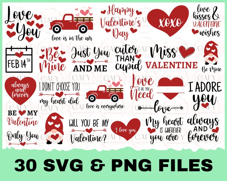 Valentine Svg Bundle, Valentines Day Svg Bundle, Love Svg, Valentine ...