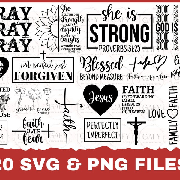 Christian SVG Bundle, Bible Verse SVG Bundle, Faith SVG, Religious svg cut file for silhouette cameo cricut iron on transfer