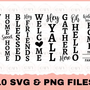 Porche signe SVG Bundle, bienvenue porche signe SVG, Bonjour SVG, téléchargement numérique, Cricut, Silhouette, Glowforge 10 porche signe svg png