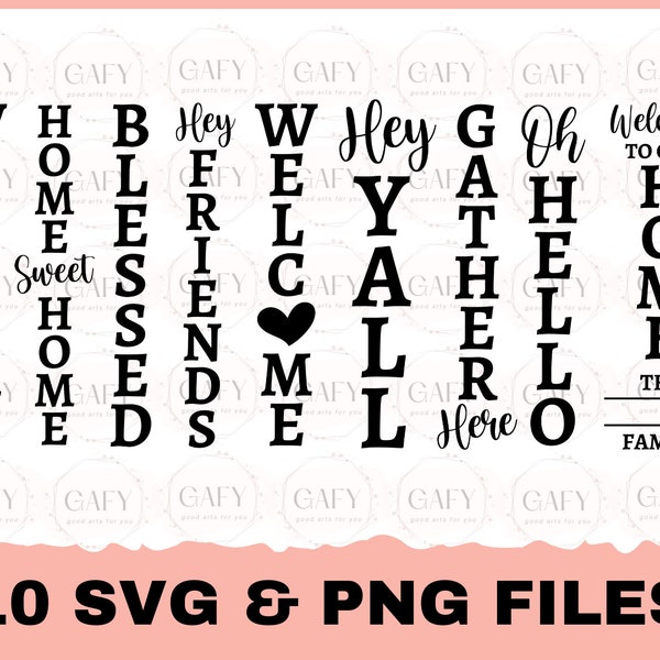 Porch Sign SVG Bundle, Welcome Porch Sign SVG, Hello SVG, Digital Download, Cricut, Silhouette, Glowforge 10 Porch Sign svg png