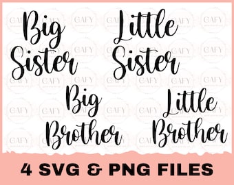 grote broer svg, grote zus svg, broertje svg, zusje svg, broer of zus shirt svg, cricut gesneden bestanden, svg png