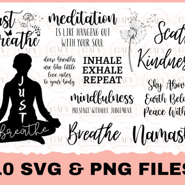 Meditation svg Bundle, Yoga Svg, Meditation Bundle svg, Meditation Designs, svg, png, Cricut Instant Download, Studio, Clip Art, Vector