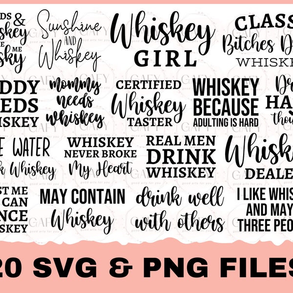 Whiskey SVG Bundle, Drinking Svg, Cricut Cut Files