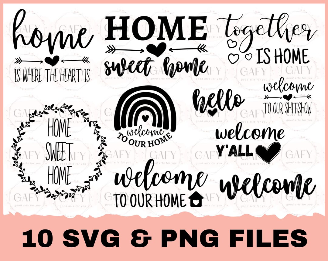Welcome Svg Bundle, Home Svg Bundle, Welcome Sign Svg, Home Sign Svg ...