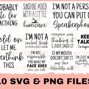 Sarcastic Svg Bundle, Funny Quotes Svg, Sarcastic Svg Files, Sassy Svg, Sarcastic Quotes Svg Bundle, Funny Quotes Svg, Cut File for Cricut