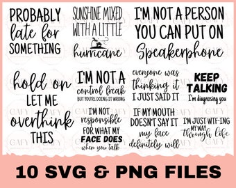 Sarcastic Svg Bundle, Funny Quotes Svg, Sarcastic Svg Files, Sassy Svg, Sarcastic Quotes Svg Bundle, Funny Quotes Svg, Cut File for Cricut