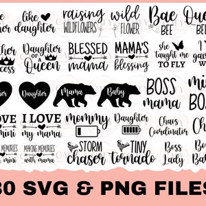 Mutter Tochter passende Designs SVG Bundle, Mama und Baby SVG geschnitten Dateien, Mama und ich svg Bundle, Mama Tochter svg, Mama Leben svg