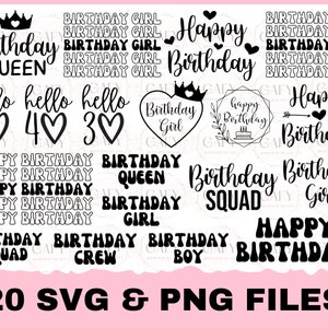 Birthday SVG Bundle, Birthday Bundle, Birthday Clipart Bundle, Craft Bundle, Birthday Bundle, Birthday Svg, svg