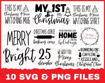 Paquete SVG de Navidad, Navidad Svg Png, Granja Navidad Svg, Paquete de palabras de Navidad, Feliz Navidad Svg, Invierno Svg, Vacaciones Svg