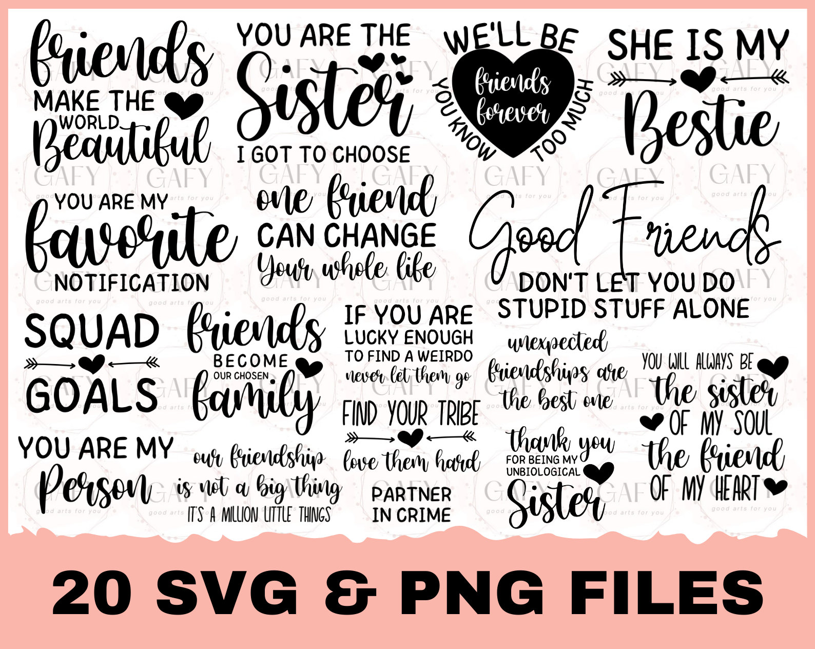 Friendship Quote Bundle, Funny BFF Quote SVG, Quote cut file for Cricut and  Cameo Silhouette Friend Quote, Funny Quote PNG printable, image size:1588x1264