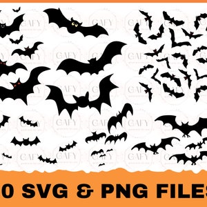 bat svg mundle, Multiple bat svg, Halloween Bat SVG, Bat Vector, Spooky, Horror, Png, Pliki Svg dla Cricut, Sylwetka, Projekt sublimacji
