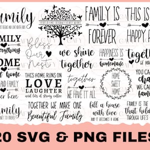 Family Quotes SVG Bundle, Family sign, Home decor svg, Cut File Cricut, Silhouette, Family SVG, Bundle, Rustic Farmhouse Sign, Farmhouse svg