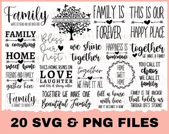 Family Quotes SVG Bundle, Family sign, Home decor svg, Cut File Cricut, Silhouette, Family SVG, Bundle, Rustic Farmhouse Sign, Farmhouse svg