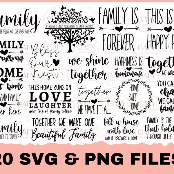 Family Quotes SVG Bundle, Family sign, Home decor svg, Cut File Cricut, Silhouette, Family SVG, Bundle, Rustic Farmhouse Sign, Farmhouse svg