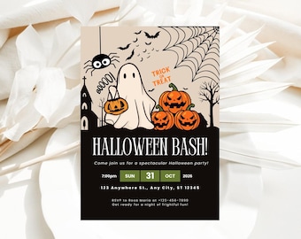 Invito per festa di Halloween / Festa in costume / Download immediato / Invito per Halloween / Invito per festa spettrale