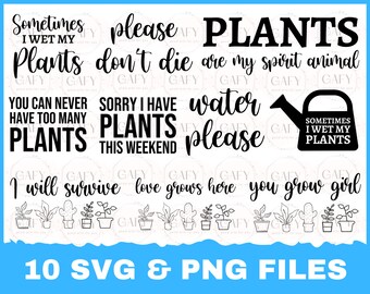 Plant Humor - Jardín SVG y archivos cortados para artesanos