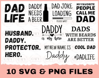 Dad SVG, Dad Life SVG, Father's Day SVG, New Dad Svg, Dad Clipart, Cut Files For Silhouette, Files for Cricut, svg, Png, Dad Vector