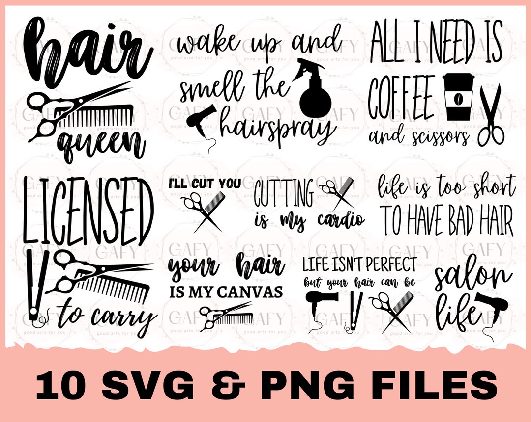 Hairdresser Svg, Hairdresser Silhouette, Barber Svg, Hairdresser Bundle