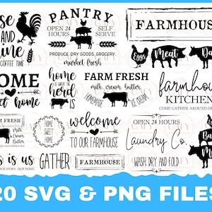 Farmhouse Sign Clipart, Rustic Home Decor, SVG / PNG