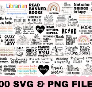 Reading SVG Bundle, Book Svg, Books SVG Bundle, Book Lover svg Cut Files, Book quotes SVG, Library Svg, Book Lover svg Bundle, Cameo Cricut