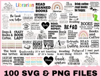 Reading SVG Bundle, Book Svg, Books SVG Bundle, Book Lover svg Cut Files, Book quotes SVG, Library Svg, Book Lover svg Bundle, Cameo Cricut