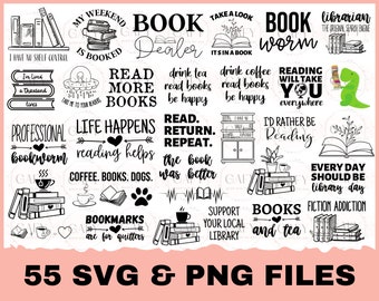 Reading SVG Bundle, Book Svg, Books SVG Bundle, Book Lover svg Cut Files, Book quotes SVG, Library Svg, Book Lover svg Bundle, Cameo Cricut