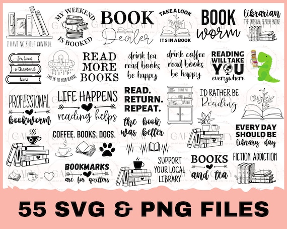 Lese SVG Bundle Buch SVG Bundle Bücher SVG Bundle - Etsy.de