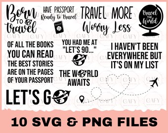 Love to Travel - Travel SVG and Cut Files for Crafters