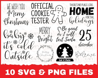 Christmas Saying svg, Snowflake svg, Santa svg, Winter Sign svg Merry And Bright svg, Christmas svg, Holiday Shirt Design svg,