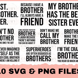 Brother SVG Bundle, Crazy Brother, Brother SVG and Cut Files for Crafters