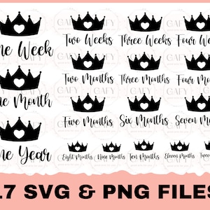 Bébé jalons Svg, bébé fille jalons mensuels Svg, nouveau-né Svg, bébé jalons Svg, Cricut nouvelle maman, grossesse svg