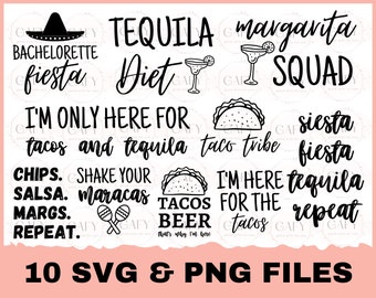 Mexican bachelorette fiesta SVG bundle Bachelorette party shirt svg My final fiesta svg bundle Cinco De Mayo, Tacos and Tequila Bridal Party