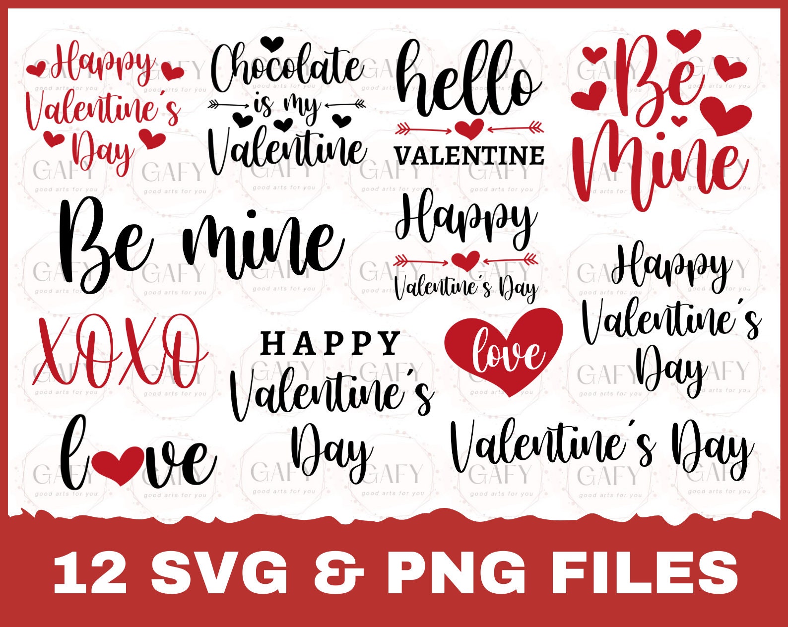 Valentine Svg Bundle Cut File, Valentine Svg, Valentine's Day Svg, Love ...