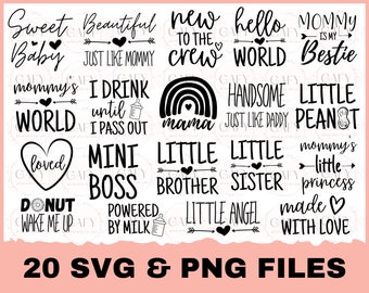 Baby svg bundle hand lettered baby quote svg newborn svg baby png baby svg cute baby sayings svg baby bodysuit svg bib svg