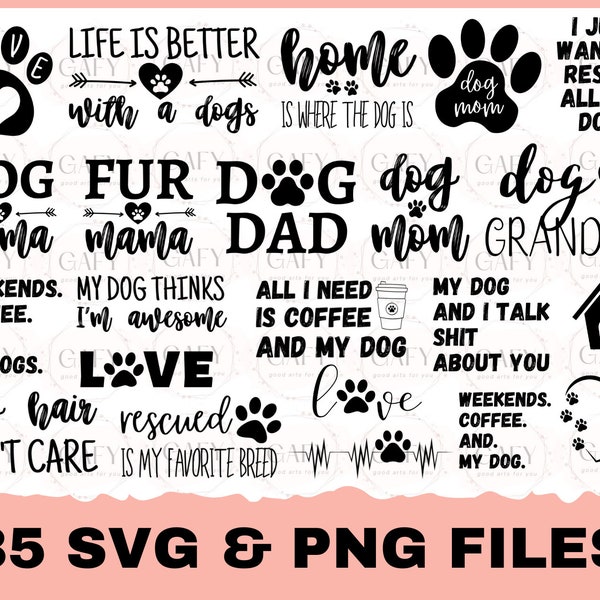 Hund svg Bundle Hand gezeichnet, Hund Mama svg, Pfote svg, Hundeliebhaber svg, Fell Mama svg, Pfoten svg, Welpe svg, Hund Sprüche svg, Hund Clipart