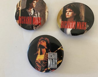 Richard Marx Licensed Vintage Circular Pins, Pinbacks, Buttons 1988/1989