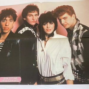 Joan Jett y los Blackhearts & Michael Jackson cartel original vintage de doble cara NOS 1983