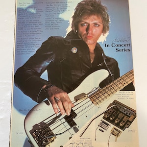Benjamin Orr The Cars Kahler Tremolo Magazine Ad 1984