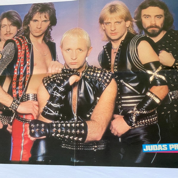 Judas Priest & Missing Persons Double Sided Vintage Original Poster NOS 1984