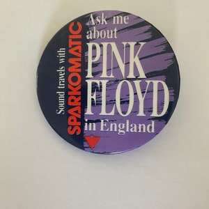 Pink Floyd Original Vintage Promotional Sparkomatic Pin, Pinback, Button