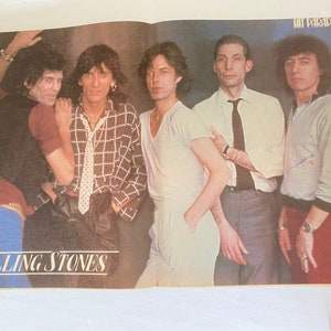 The Rolling Stones Vintage Magazine Centerfold Band Photo January 1981
